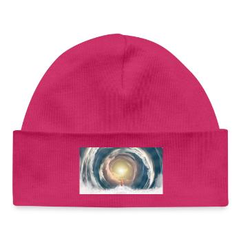 Faisceau de lumière céleste - Bonnet bébé bio - hot pink - Devant