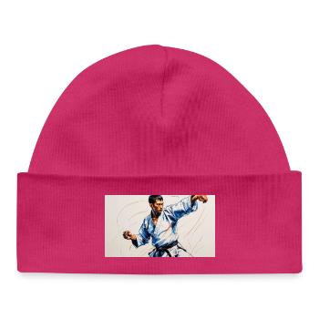 Martial art and Japanese dynamism - Baby Organic Beanie - hot pink - Front