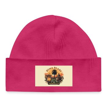 Vintage Moroccan Lounge Café - Baby Organic Beanie - hot pink - Front