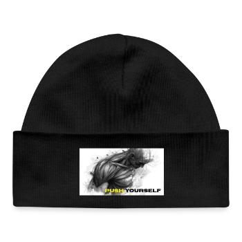 Strong Self Motivation Illustration - Baby Organic Beanie - black - Front