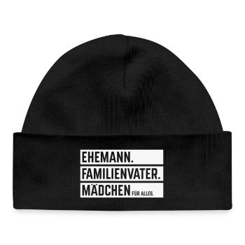 Mari Famille Homme Fille Pour Tout, Faisceau W - Bonnet bébé bio - noir - Devant
