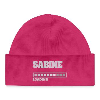 Geschenk für Sabine - Baby Organic Mütze - hot Pink - Vorne