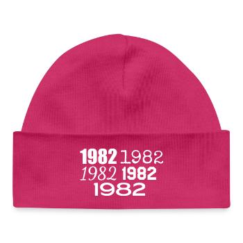 1982 - Baby Organic Beanie - hot pink - Front