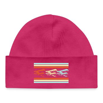 Model Airplane Model Airplane - Baby Organic Beanie - hot pink - Front