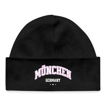 Munich Neon Bow Flair - Baby Organic Beanie - black - Front