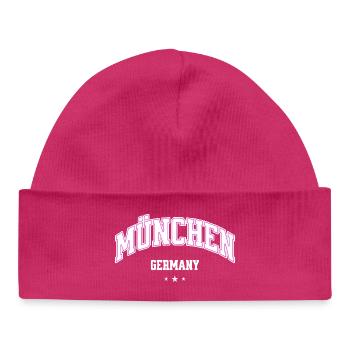 München Neonbogen Flair - Baby Organic Mütze - hot Pink - Vorne