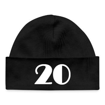 20. 20th ANNIVERSARY. 20 YEARS ANNIVERSARY. 20 YEARS. - Baby Organic Beanie - black - Front