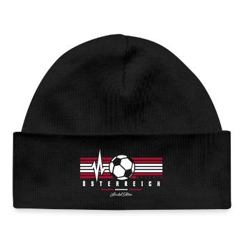 Flag Football Autrichien Battement de cœur autrichiens - Bonnet bébé bio - noir - Devant