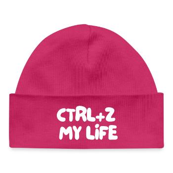 CTRL+Z MA VIE - Bonnet bébé bio - hot pink - Devant
