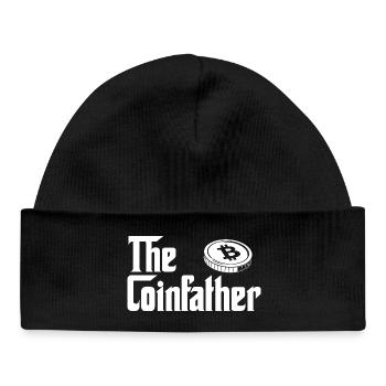 Coinfather Crypto Bitcoin Hodl Blockchain-Parodie - Baby Organic Mütze - Schwarz - Vorne