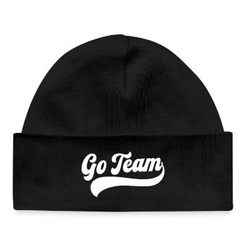 Go Team - Baby Organic Beanie - black - Front