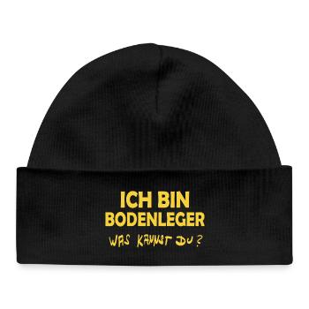 Job Bodenleger - Baby Organic Mütze - Schwarz - Vorne
