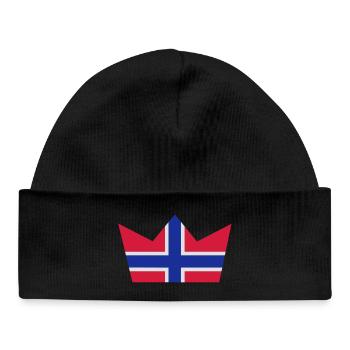 Couronne norvégien - Bonnet bébé bio - noir - Devant