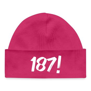 Zahlen Eins Acht Sieben - Baby Organic Mütze - hot Pink - Vorne