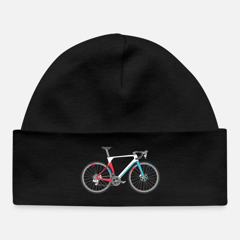 Vélo de route Vélo de vélo de route Symbole de vélo de route Couleurs - Bonnet bébé bio - noir