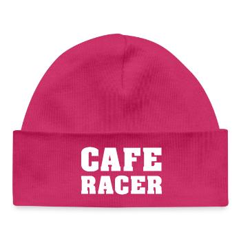 Cafe Racer Cycles Moto Symbole Garage Personnalisé - Bonnet bébé bio - hot pink - Devant