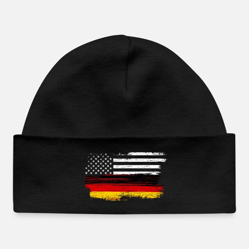 Drapeau Grunge Coup de pinceau - Bonnet bébé bio - noir