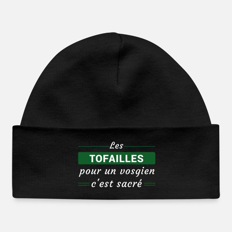 Les Tofailles, pour un vosgien, c'est Sacré - Bonnet bébé bio - noir