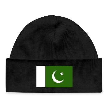 Pakistan National Flagge - Baby Organic Mütze - Schwarz - Vorne