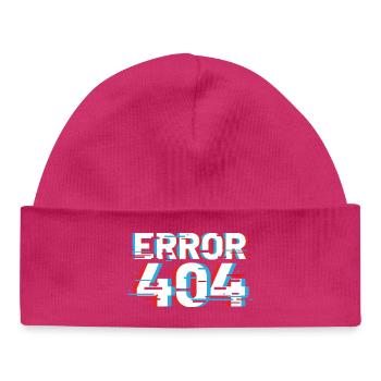 Erreur 404 Glitch - Bonnet bébé bio - hot pink - Devant
