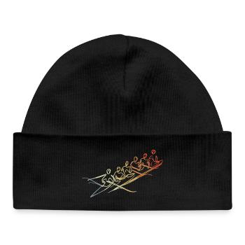 Rowing Team Drawing - Baby Organic Beanie - black - Front