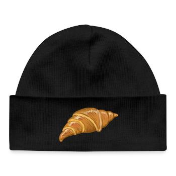 French croissant - Bonnet bébé bio - noir - Devant