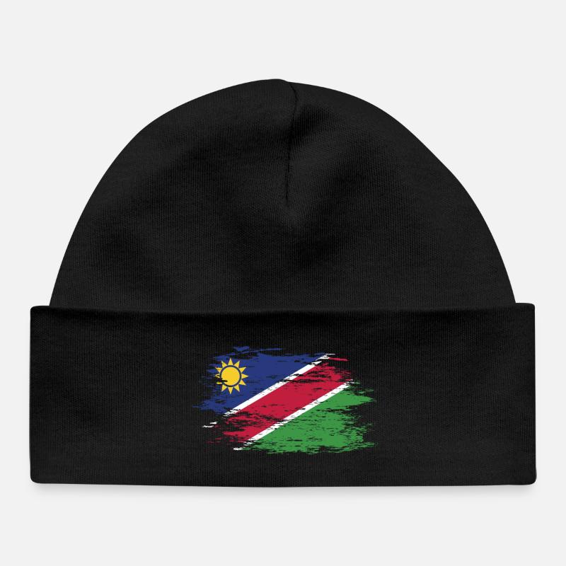 Namibia Flagge used - Baby Organic Mütze - Schwarz