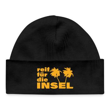 READY FOR THE ISLAND - Baby Organic Beanie - black - Front