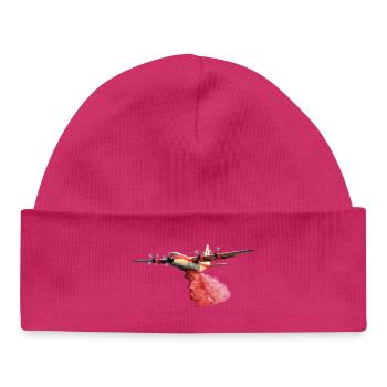 Avion de lutte contre les incendies C-130 - Bonnet bébé bio - hot pink - Devant