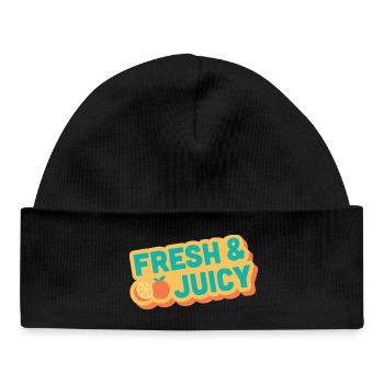 Conception de fruits frais et juteux - Bonnet bébé bio - noir - Devant