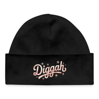 Diggah - Funny Memes - Baby Organic Beanie - black - Front