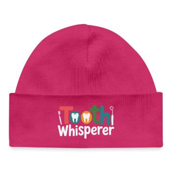 Dental Technician Precision Work  - Baby Organic Beanie - hot pink - Front
