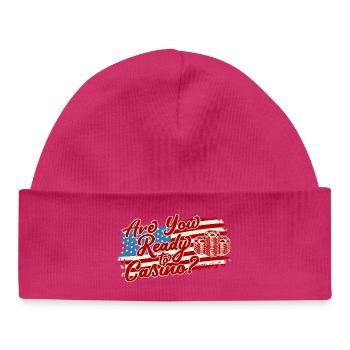 Gambling Fan Are You Ready To Casino - Baby Organic Mütze - hot Pink - Vorne