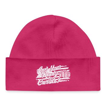 Casino Gambler Are You Ready To Gambling - Baby Organic Mütze - hot Pink - Vorne