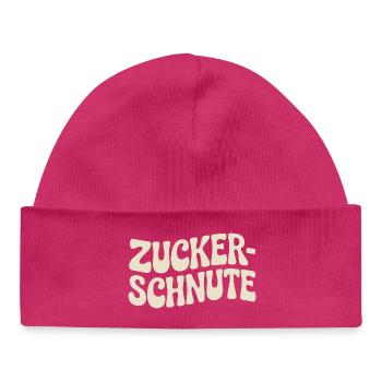 Museau sucré Dent sucrée Chocolat Sucre Museau - Bonnet bébé bio - hot pink - Devant