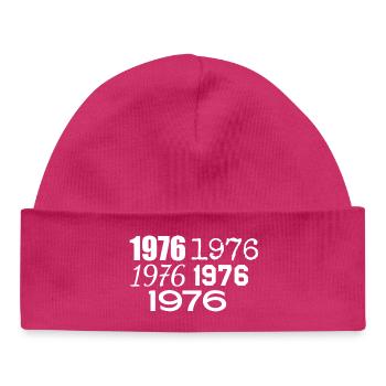 1976 - Baby Organic Beanie - hot pink - Front