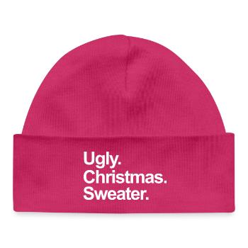 hässlicher Weihnachtspullover - Baby Organic Mütze - hot Pink - Vorne