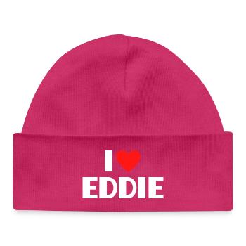 J’adore Eddie Red Heart Déclaration rétro - Bonnet bébé bio - hot pink - Devant
