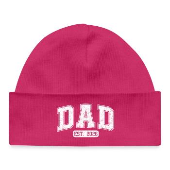 DAD EST 2026 Logo - Baby Organic Mütze - hot Pink - Vorne
