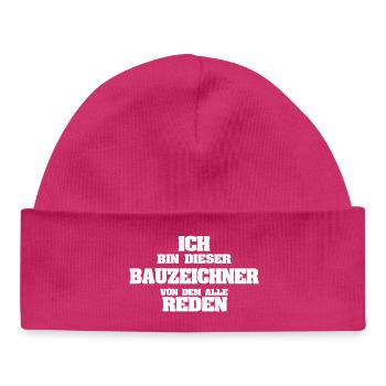 Gift for draftsman - Baby Organic Beanie - hot pink - Front