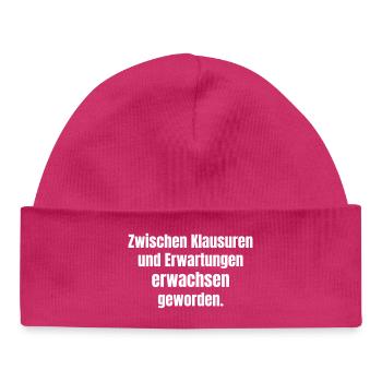 Growth between exams - Baby Organic Beanie - hot pink - Front