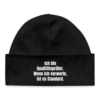 Quality Inspector Saying Standard - Baby Organic Beanie - black - Front