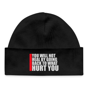 You Will Not Heal Healing Pain Let Go New - Baby Organic Beanie - black - Front