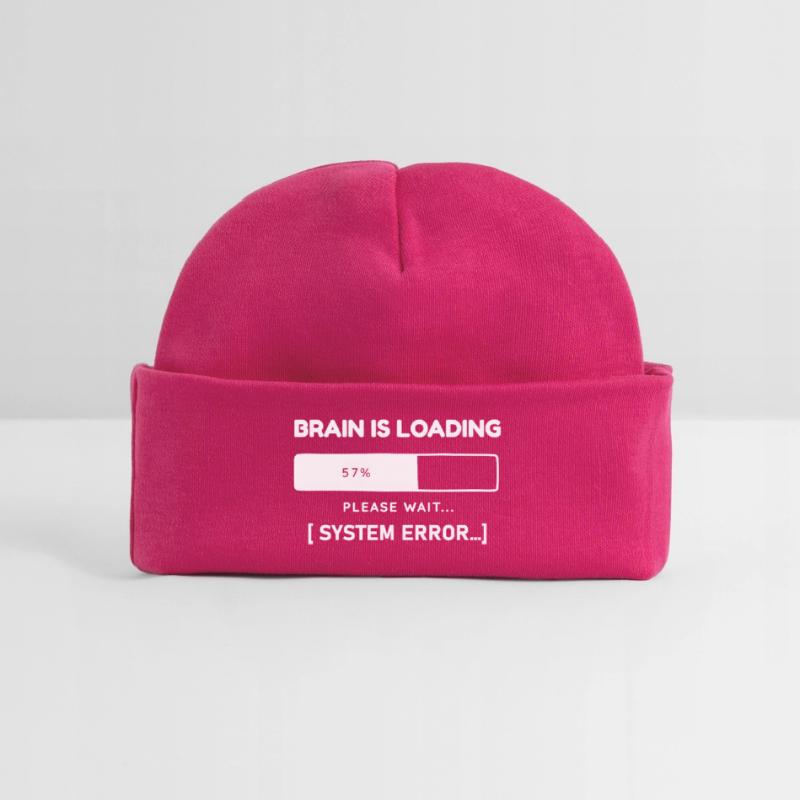 Brain is Loading System Error – Funny Saying Baby Organic Beanie