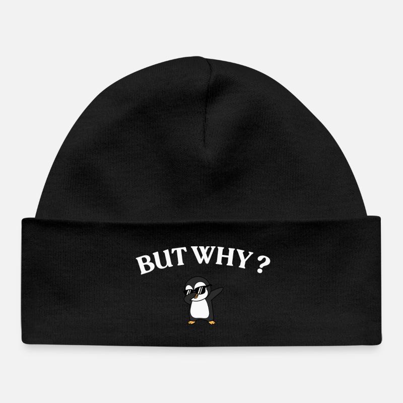 Mais pourquoi ? Style Pingouin - Bonnet bébé bio - noir