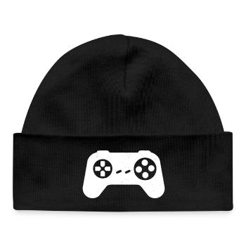 Controller Vintage Texture - Baby Organic Beanie - black - Front