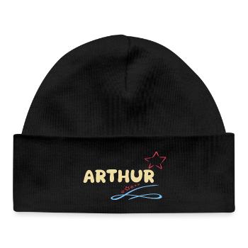 Arthur - Baby Organic Mütze - Schwarz - Vorne