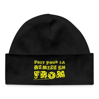READY FOR THE FROM! (cooking, cheese) - Baby Organic Beanie - black - Front