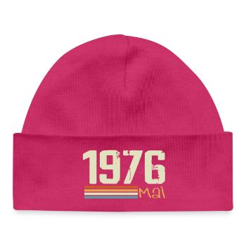Mai 1976 - Bonnet bébé bio - hot pink - Devant