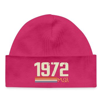 Mai 1972 - Bonnet bébé bio - hot pink - Devant